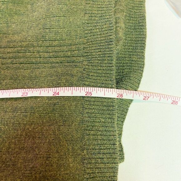 J.Ferrar men’s green orange stripe ribbed pullover collared cotton sweater L - Picture 8 of 8